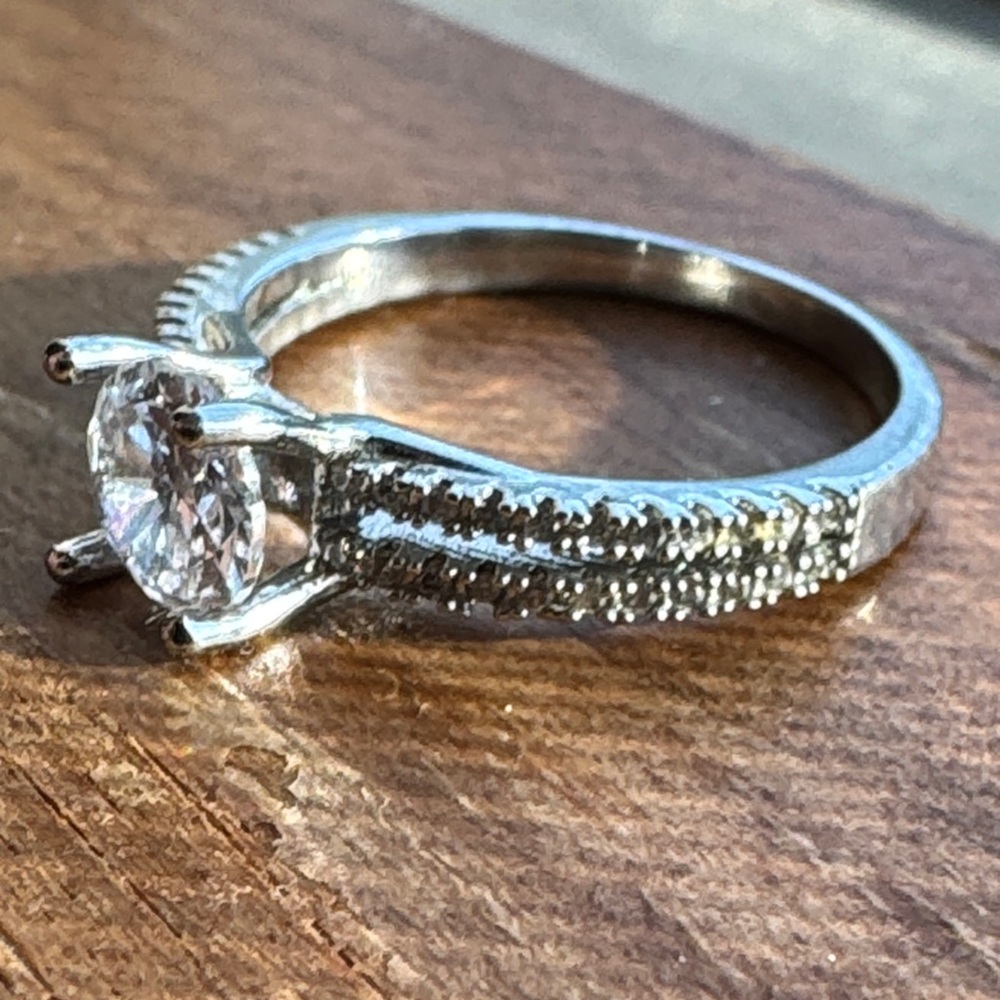#3 Elegant Silver Ring with Faux Dimonds